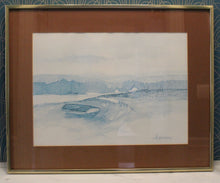 Charger l'image dans la galerie, "Paysage de nouvelle Zélande" aquarelle par F.E. ACKERMAN