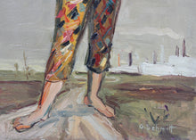 Charger l'image dans la galerie, "L'oiseau blessé" Arlequin debout par Gilberte Schmitt