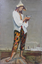 Charger l'image dans la galerie, "L'oiseau blessé" Arlequin debout par Gilberte Schmitt