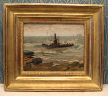 Charger l'image dans la galerie, Marine "Le remorqueur" huile sur panneau