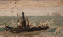 Charger l'image dans la galerie, Marine "Le remorqueur" huile sur panneau