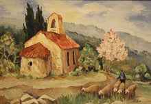 Charger l'image dans la galerie, "Berger et ses moutons" huile sur toile signée JJ BEAT