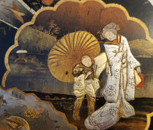 Charger l'image dans la galerie, Petite console mural Napoléon III « Chinoiserie » laqué noir