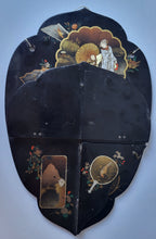 Charger l'image dans la galerie, Petite console mural Napoléon III « Chinoiserie » laqué noir