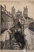 Charger l'image dans la galerie, "Vue de Laon des remparts nord" lithographie