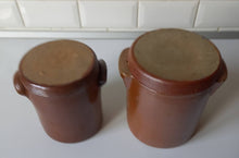 Charger l'image dans la galerie, Lot de 2 pots anciens grès vernissé