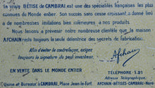 Charger l'image dans la galerie, Ancienne boite des véritable "Bêtises de Cambrai"