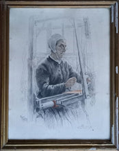 Cargar imagen en el visor de la galería, Gravure "Dame sur son métier de tissage"