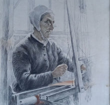 Cargar imagen en el visor de la galería, Gravure "Dame sur son métier de tissage"