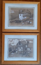 Carregar imagem no visualizador da galeria, "Paysages de montagne" Dessin rehaussé à la gouache