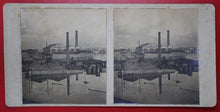 Charger l'image dans la galerie, Photos stéréographies, de la Grande Crue de 1910 vue d'Ivry-sur-Seine et son port.