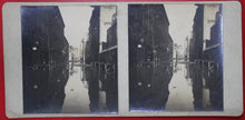 Charger l'image dans la galerie, Photos stéréographies, de la Grande Crue de 1910 vue d'Ivry-sur-Seine et son port.