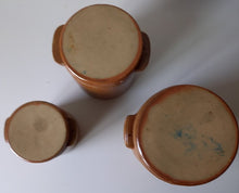 Charger l'image dans la galerie, Lot de 3 pots anciens grès vernissé
