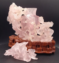 Charger l'image dans la galerie, Imposant flacon couvert en quartz rose chine