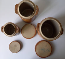 Charger l'image dans la galerie, Lot de 3 pots anciens grès vernissé