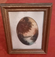 Carregar imagem no visualizador da galeria, "Bord de rivière" eau forte miniature en couleur