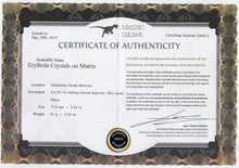 Load image into Gallery viewer, Erythrite sur sa matrice