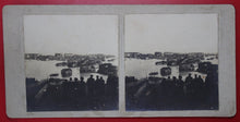 Charger l'image dans la galerie, Photos stéréographies, de la Grande Crue de 1910 vue d'Ivry-sur-Seine et son port.