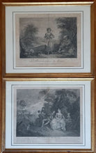 Charger l'image dans la galerie, Paire anciennes gravures du XIXème romantique