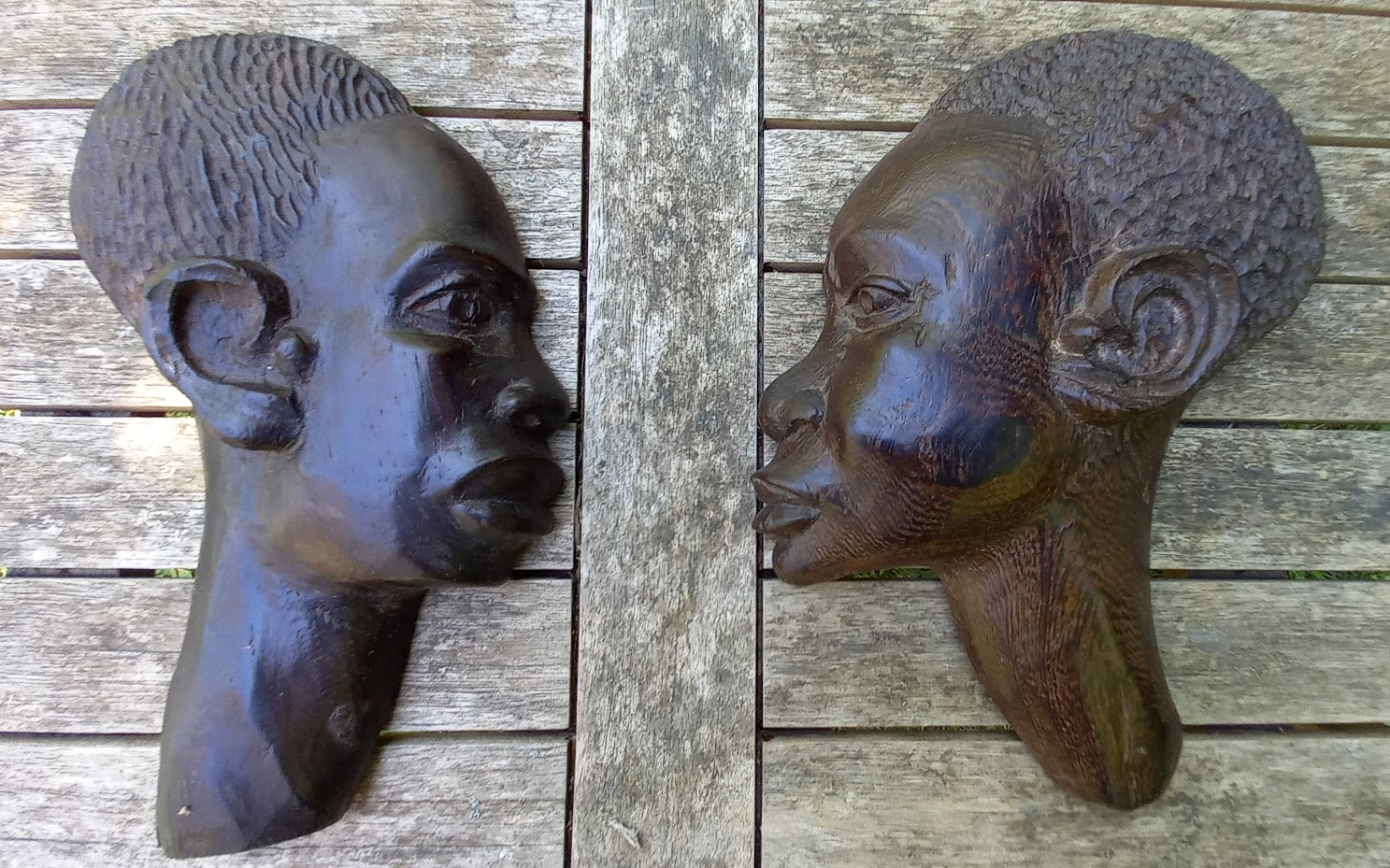 Profils couple homme femme d'inspiration africaine