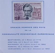 Carregar imagem no visualizador da galeria, Rare carte Neo Maximum 1er Jour timbre Français des Grand Hommes de la C.E.E.
