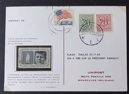 Rare carte Neo Maximum John Fitzgerald Kennedy 1963