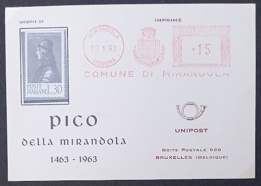 Rare carte Neo Maximum 500 ans de Pico della Mirandola