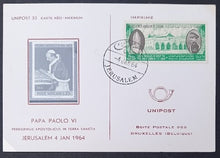 Cargar imagen en el visor de la galería, Rare carte Neo Maximum Voyage de Paul VI en Terre Sainte
