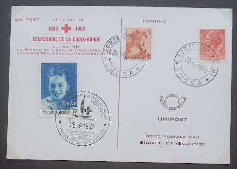 Rare carte Neo Maximum Centenaire de la Croix-Rouge 1863-1963