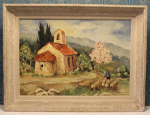Carregar imagem no visualizador da galeria, &quot;Berger et ses moutons&quot; huile sur toile signée JJ BEAT
