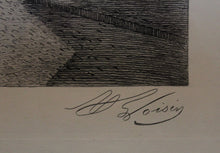 Load image into Gallery viewer, Gravure de la porte de l&#39;Avancée Mont Saint-Michel part Henri Léon VOISIN
