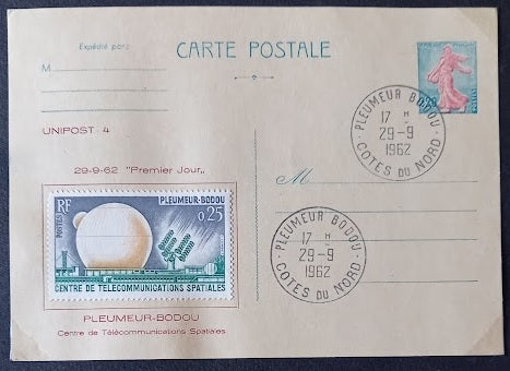 Rare carte Neo Maximum Centre de télécommunication Spatiales de Pleumeur-Bodou