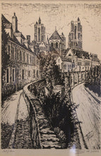 Load image into Gallery viewer, &quot;Vue de Laon des remparts nord&quot; lithographie
