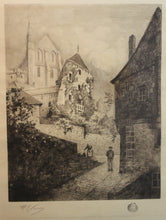 画像をギャラリービューアに読み込む, Gravure de la grande rue et du réfectoire du Mont Saint-Michel part Henri Léon VOISIN

