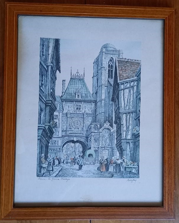 Gravure Rouen par Barday