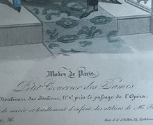 Cargar imagen en el visor de la galería, Gravure mode Paris Petit Courrier des Dames
