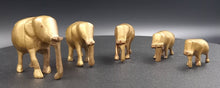 Load image into Gallery viewer, Ensemble d&#39;éléphants en laiton
