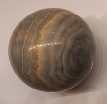 Carregar imagem no visualizador da galeria, Sphère Agate bleue et beige
