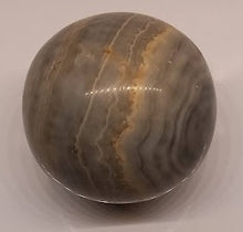 Lade das Bild in den Galerie-Viewer, Sphère Agate bleue et beige
