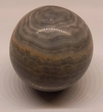 Carregar imagem no visualizador da galeria, Sphère Agate bleue et beige
