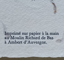 Load image into Gallery viewer, Moulin Richard de Bas reproduction poème anglais
