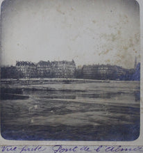 Cargar imagen en el visor de la galería, Photos stéréographies, de la Grande Crue de 1910 à Paris. (pont de l&#39;Alma)
