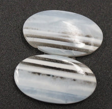 画像をギャラリービューアに読み込む, Lot cabochon agate bleue (paire)
