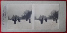 Lade das Bild in den Galerie-Viewer, Patinage au bois de Boulogne janvier 1914, photos stéréographies.
