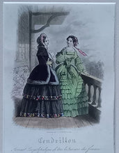 Carregar imagem no visualizador da galeria, Gravure Cendrillon mode de Paris
